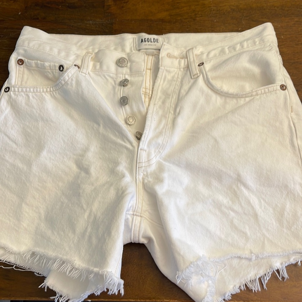 AGOLDE Parker Long shorts, off white